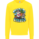 Funny Christmas Santa Panda Kids Sweatshirt Jumper Yellow
