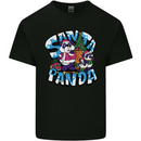Funny Christmas Santa Panda Kids T-Shirt Childrens Black