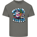 Funny Christmas Santa Panda Kids T-Shirt Childrens Charcoal