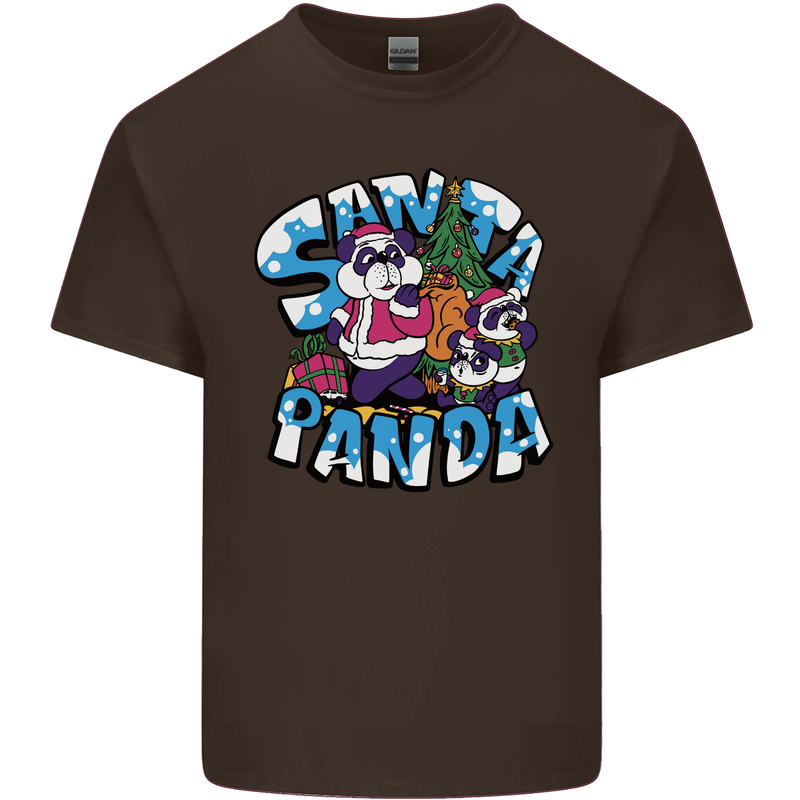 Funny Christmas Santa Panda Kids T-Shirt Childrens Chocolate
