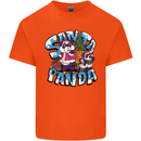 Funny Christmas Santa Panda Kids T-Shirt Childrens Orange