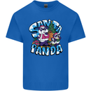 Funny Christmas Santa Panda Kids T-Shirt Childrens Royal Blue
