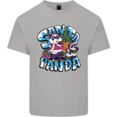 Funny Christmas Santa Panda Kids T-Shirt Childrens Sports Grey
