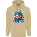 Funny Christmas Santa Panda Mens 80% Cotton Hoodie Sand