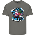 Funny Christmas Santa Panda Mens Cotton T-Shirt Tee Top Charcoal