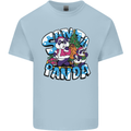 Funny Christmas Santa Panda Mens Cotton T-Shirt Tee Top Light Blue