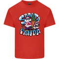 Funny Christmas Santa Panda Mens Cotton T-Shirt Tee Top Red