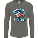 Funny Christmas Santa Panda Mens Long Sleeve T-Shirt Charcoal