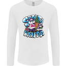 Funny Christmas Santa Panda Mens Long Sleeve T-Shirt White