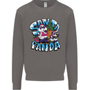 Funny Christmas Santa Panda Mens Sweatshirt Jumper Charcoal