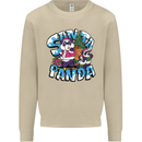 Funny Christmas Santa Panda Mens Sweatshirt Jumper Sand
