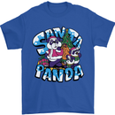 Funny Christmas Santa Panda Mens T-Shirt Cotton Gildan Royal Blue