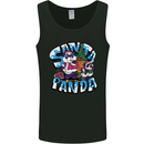 Funny Christmas Santa Panda Mens Vest Tank Top Black