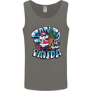 Funny Christmas Santa Panda Mens Vest Tank Top Charcoal