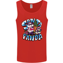 Funny Christmas Santa Panda Mens Vest Tank Top Red