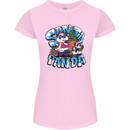 Funny Christmas Santa Panda Womens Petite Cut T-Shirt Light Pink