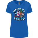 Funny Christmas Santa Panda Womens Wider Cut T-Shirt Royal Blue