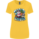 Funny Christmas Santa Panda Womens Wider Cut T-Shirt Yellow