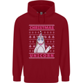 Funny Christmas Unicorn Childrens Kids Hoodie Red