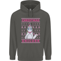 Funny Christmas Unicorn Childrens Kids Hoodie Storm Grey