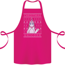 Funny Christmas Unicorn Cotton Apron 100% Organic Pink