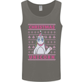 Funny Christmas Unicorn Mens Vest Tank Top Charcoal