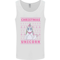 Funny Christmas Unicorn Mens Vest Tank Top White
