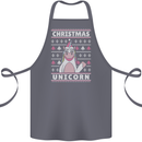 Funny Christmas Unicorn Pattern Cotton Apron 100% Organic Steel