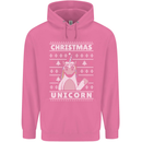 Funny Christmas Unicorn Pattern Mens 80% Cotton Hoodie Azelea