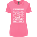 Funny Christmas Unicorn Pattern Womens Wider Cut T-Shirt Azalea