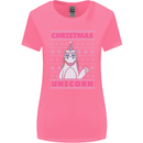 Funny Christmas Unicorn Womens Wider Cut T-Shirt Azalea