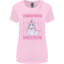 Funny Christmas Unicorn Womens Wider Cut T-Shirt Light Pink