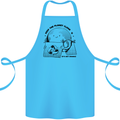 Funny Climate Change Keep the Planet Clean Cotton Apron 100% Organic Turquoise