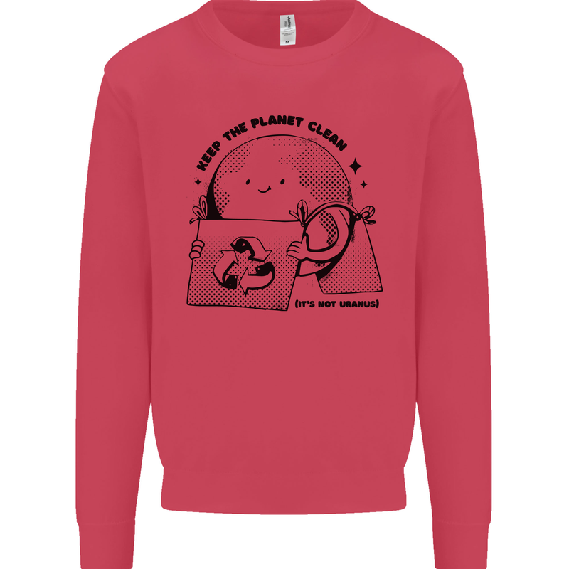 Funny Climate Change Keep the Planet Clean Kids Sweatshirt Jumper Heliconia