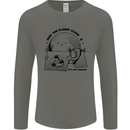 Funny Climate Change Keep the Planet Clean Mens Long Sleeve T-Shirt Charcoal