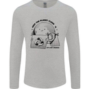 Funny Climate Change Keep the Planet Clean Mens Long Sleeve T-Shirt Sports Grey