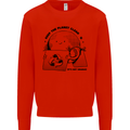 Funny Climate Change Keep the Planet Clean Mens Sweatshirt Jumper Bright Red