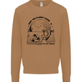 Funny Climate Change Keep the Planet Clean Mens Sweatshirt Jumper Caramel Latte