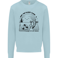 Funny Climate Change Keep the Planet Clean Mens Sweatshirt Jumper Light Blue
