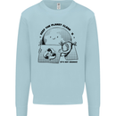 Funny Climate Change Keep the Planet Clean Mens Sweatshirt Jumper Light Blue