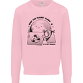 Funny Climate Change Keep the Planet Clean Mens Sweatshirt Jumper Light Pink