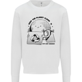 Funny Climate Change Keep the Planet Clean Mens Sweatshirt Jumper White