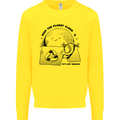 Funny Climate Change Keep the Planet Clean Mens Sweatshirt Jumper Yellow