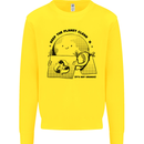 Funny Climate Change Keep the Planet Clean Mens Sweatshirt Jumper Yellow