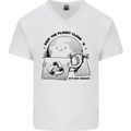 Funny Climate Change Keep the Planet Clean Mens V-Neck Cotton T-Shirt White
