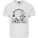 Funny Climate Change Keep the Planet Clean Mens V-Neck Cotton T-Shirt White