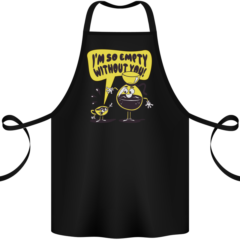 Funny Coffee Cotton Apron 100% Organic Black