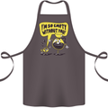 Funny Coffee Cotton Apron 100% Organic Dark Grey