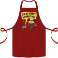Funny Coffee Cotton Apron 100% Organic Maroon