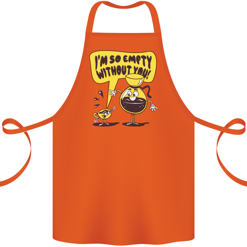 Funny Coffee Cotton Apron 100% Organic Orange